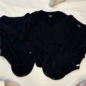 Gerber Black Baby Bodysuits Set